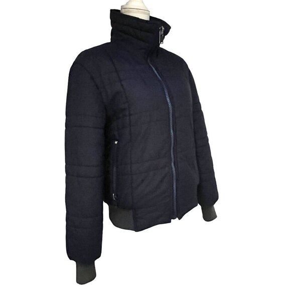 Ossi Ski Wear Mens Vintage Navy Blue Puffer Zip Up Jacket Small Medium Pockets - Picture 4 of 10